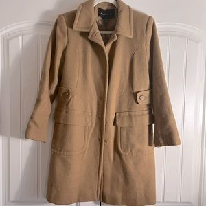 Mod International 100% Wool Camel Peacoat- Size Petite 4